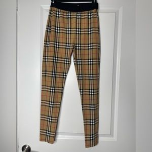 Authentic Burberry Check Stretch Jersey Leggings